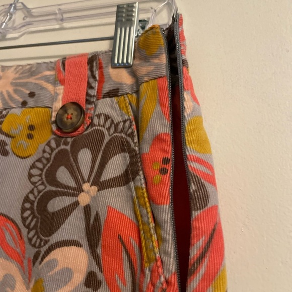 Boden Corduroy Floral Pattern Lined Skirt Size 4R - Picture 5 of 14